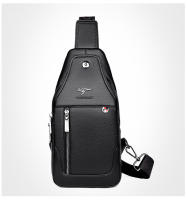 Bolso De Hombro Para Hombre De Cuero Lujo Estilo Vintage Bolsa De Pecho Negocios Casual Bolsa De Hombro Con Cierre De Cremallera - details 9
