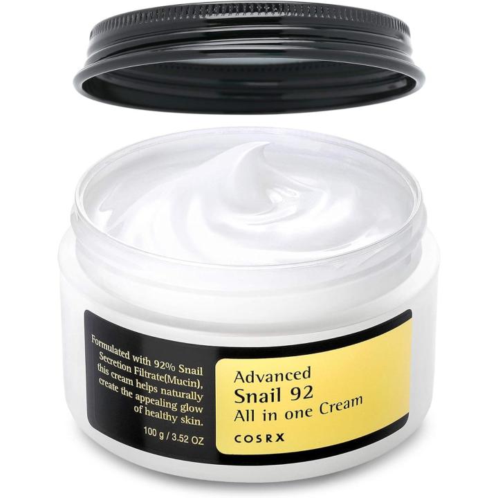 COSRX Advanced Snail 92 All in One Cream, 100g, crema koreana,k beauty,Anti Manchas y Antiarrugas, Crema Hidratante de Dia y Noche