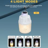 Lámpara De Camping Al Aire Libre Recargable USB Portátil Con Luz De Trabajo LED Bombilla De Emergencia Doble Color Opcional Luz Blanca Y Cálida - details 4