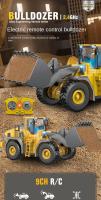 Bulldozer RC, juguete de construcción con control remoto de 9 canales, escala 1:20, totalmente funcional, con luces y efectos de sonido, ideal como regalo de cumpleaños para niños. - details 4