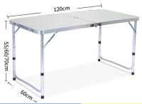 Mesa Plegable De Camping,Mesa Plegable de aluminio y madera, Mesa Portátil Plegable con Carga de 50 kg, Mesa Multiusos , 120cm*60cm con taburete o sin  , para Picnic, Camping al Aire Libre - details 2