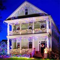 Luces De Navidad De LED En Forma De Gota 4X0.6M Para Decoración De Fiesta Bodas Dormitorio Callejeras Guirnalda De Farolillos - details 5
