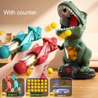 Juguete De Tiro Con Dinosaurio Para Niños Y Niñas Jugando Con Objetivo Móvil Y Pistola De Bombas De Espuma Juego Educativo Para Niños - details 2