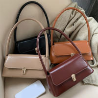 Bolso De Hombro Para Mujer Estilo Retro Tendencia PU Cuero Sólido Color Simple Bolso De Comunicación Con Manija Portátil Bolsos Casual - details 8