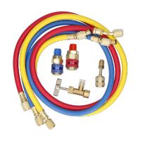 Juego De Manómetro De Refrigerante R134A Con Tubo Y Gancho Herramientas Para A/C Compatible Con R12 R22 R-404A R-134a - details 10