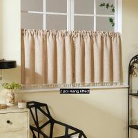 Cortina Corta Bohemia Japonesa 1pc En Poliéster Con Borlas Estilo Rod Pezón Para Ventana Puerta Armario Decoración De Ventanas Y Puertas - details 6