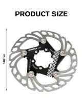 TANKE Disco De Freno Para Bicicleta 140/160/180/203mm 2 Piezas Con 12 Tornillos Flejoso Acero Inoxidable Para MTB BMX Y Carretera - details 7