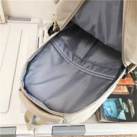 Mochila universitaria impermeable de alta capacidad para niña, morral escolar para ordenador portátil, bolsa de viaje para libros, Color sólido, a la moda, novedad de 2024 - details 9