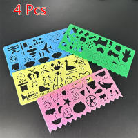 Juego De 4 Piezas De Regla Multifuncional Llenable Para Dibujar Y Diseñar Herramienta DIY Para Diario Plantilla De Escuela Suministros Para Estudiantes Niños - details 6