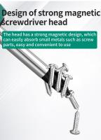 Juego De Destornilladores Magnéticos Mini Con Mango Corto Y Cabezas De Rosca Y Cruz Precision Para Mantenimiento Automotriz Herramienta Manual Portátil - details 4