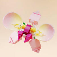 Bloques De Construcción Creativos Con Orquídeas Y Estrellas Azules Juguetes De Artesanía Para Niñas Edad Recomendada 6-12 Años Material ABS Sin Batería Producido En China - details 4