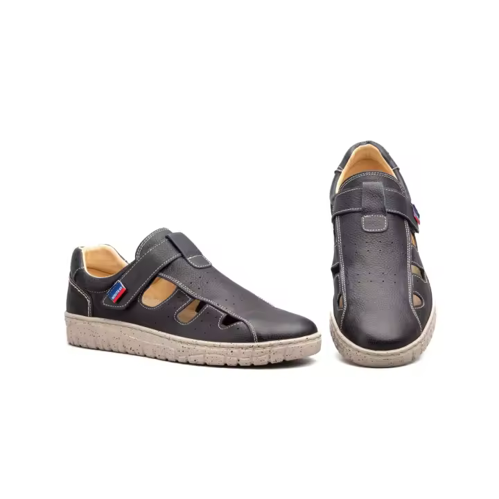 BABANOR®️ PICO, Sandalias De Hombre, 100% Piel, A temporal, Duraderos, Flexibles, Ligeros | Tendencia, Cierre Velcro, Uso en Montaña, Senderismo, Uso Diario, Transpira, Punta Cerrada, Plantilla Acolchada - 1