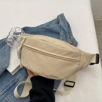 Bolsa De Cintura Para Mujer En Lona Estilo Coreano Con Cierre De Cremallera Bolso De Hombro Y Pecho Deportivo Y Casual - details 1
