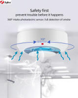 Detector De Fuma Zigbee Tuya Seguridad En La Casa Y Cocina Sensor De Fuma Con Alarma Sonora Previene Incendios Compatible Con Hub Zigbee Y APP Smart Life - details 3