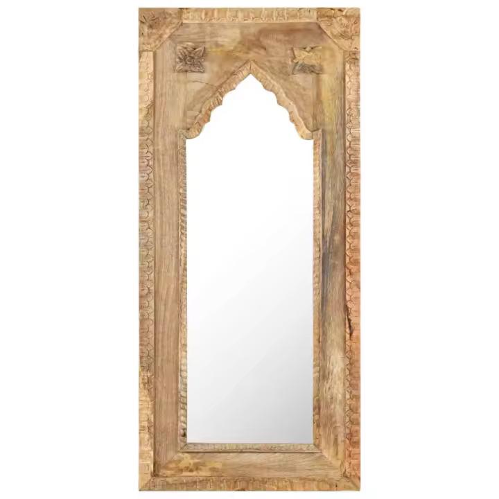 vidaXL Espejo de madera maciza de mango 50x3x110 cm - 1