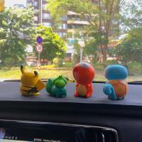 Figuras De Acción Pokemon Kawaii Con Ojos Grandes Pikachu Charmander Bulbasaur Decoración Divertida Para Vehículos Regalo Para Fans De Anime Tamaño 5-7cm Unisex - details 3