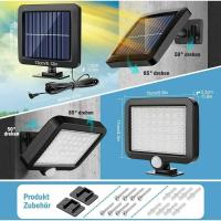 Juego de 2 Luces Solares para Exterior, 56 LED con sensor de movimiento, resistente a Agua Ip65, Ángulo de iluminación de 120 °, aplicación solar para Jardín con Cable de 16,5 m - details 0
