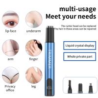 Afeitadora Eléctrica Recargable Para Pelo De La Nariz Y Cejas Con Pantalla 3 En 1 Material ABS Aluminio Para Hombres Y Mujeres - details 4