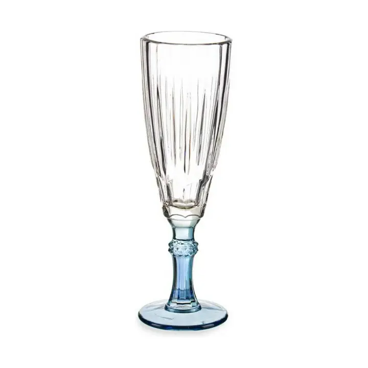 Copa de champán Vivalto Exotic Azul Cristal 170 ml (6 Unidades) - 1