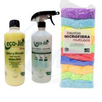 Ecojin INTENSE AMARILLO + Paquete de 10 Bayetas de Microfibra Rozenbal – Quitamanchas Multiusos para Todas las Superficies. Producto Original de Laboncler para una Limpieza Eficiente. Limpia y Brilla - details 0