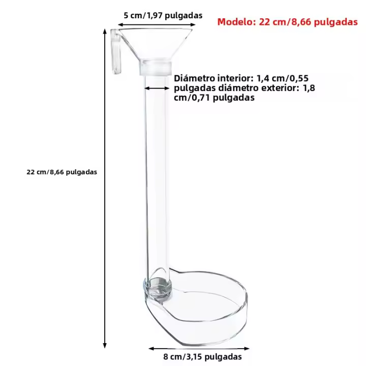 Dispensador De Alimentos Para Acuario Acrílico Multifuncional De Gran Capacidad Tubo Transparente Para Peces Y Camarones - 1