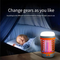 Lámpara Portátil LED Repelente De Mosquitos Solar Recargable Para Camping Lámpara Externa Luz De Mano Sin Baterías Requeridas - details 1