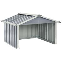 Cobertizo para cortacésped acero galvanizado gris 92x97x63 cm Decoración de muebles de jardín al aire libre - details 1