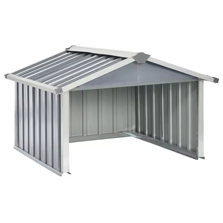 Cobertizo para cortacésped acero galvanizado gris 92x97x63 cm Decoración de muebles de jardín al aire libre - 1