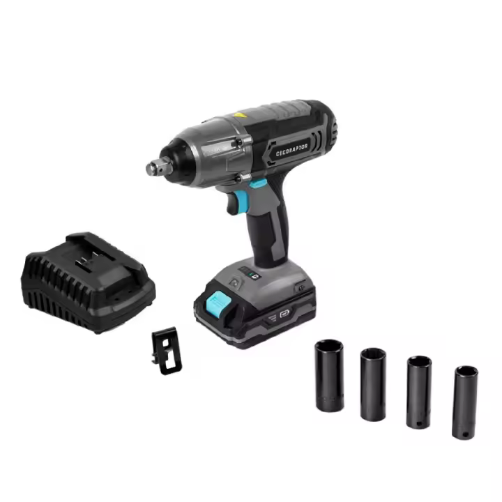Cecotec CecoRaptor Impact 2020 Ultra. Llave de Impacto sin Cables con Batería 20V y 2000mAh Velocidad sin Carga 2300 RPM Ratio de Impacto 3000 BPM Torque máx 400 NM Portabrocas - 1