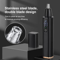 Trimmer De Pelo Nasal Eléctrico Portátil Con Pantalla LED Para Hombres Y Mujeres Cuidado De Limpieza Facial Recargable Por USB Kit De Seguridad - details 2