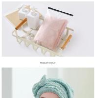 Toalla De Bambú Para Secado Rápido De Pelo Con Lazo Turban De Ducha Para Mujeres Absorbente Anti Encarcelamiento Microfibra - details 4