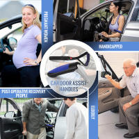 Manija De Coche Para Ancianos Asistente De Mano Multifuncional Manija De Puerta De Coche Cierre De Puerta Para Personas Mayores Y Discapacitadas Material ABS Plástico Y Aleación De Aluminio - details 0
