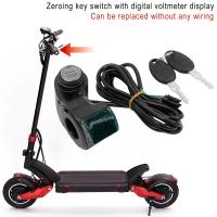 Cerradura De Encendido Con Pantalla Digital Para Patinete Eléctrico ZERO 8X 10X 11X Botón De Poder Y Acelerador Con Voltímetro - details 1