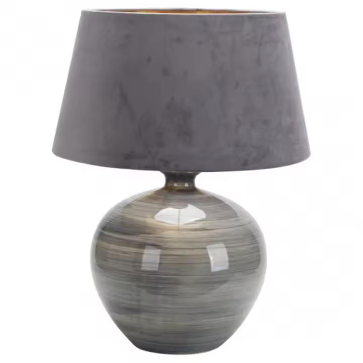 Lámpara de Mesa FABRILAMP Betta Gris Brillo 58x45x45 Cm - 1