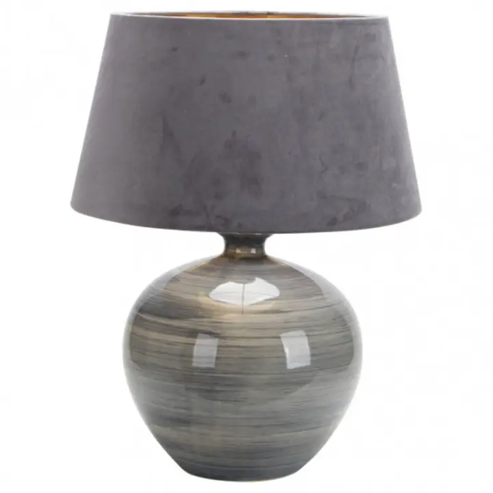 Lámpara de Mesa FABRILAMP Betta Gris Brillo 58x45x45 Cm - 1