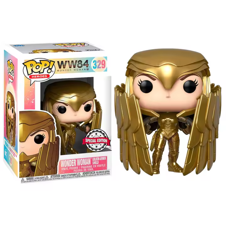 Figura Pop Dc Comics Wonder Woman 84 Wonder Woman Gold Shi-Figura de Vinilo Coleccionable - Idea de Regalo- Mercancia Oficial - Juguetes para Niños y Adultos - Movies Fans - Muñeco para Coleccionistas y Exposición - 1