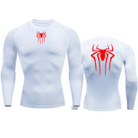 Camiseta De Compresión Para Hombre Con Estampado De Araña Deportiva Fitness Muscular Técnica De Secado Rápido Manga Larga Transpirable Para Gimnasio Y Uso Diario - details 4