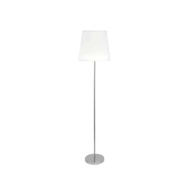 Fabrilamp - Pie Salon Maldivas 1xe27 Niquel/blanco 175x40x40 Cm - 1