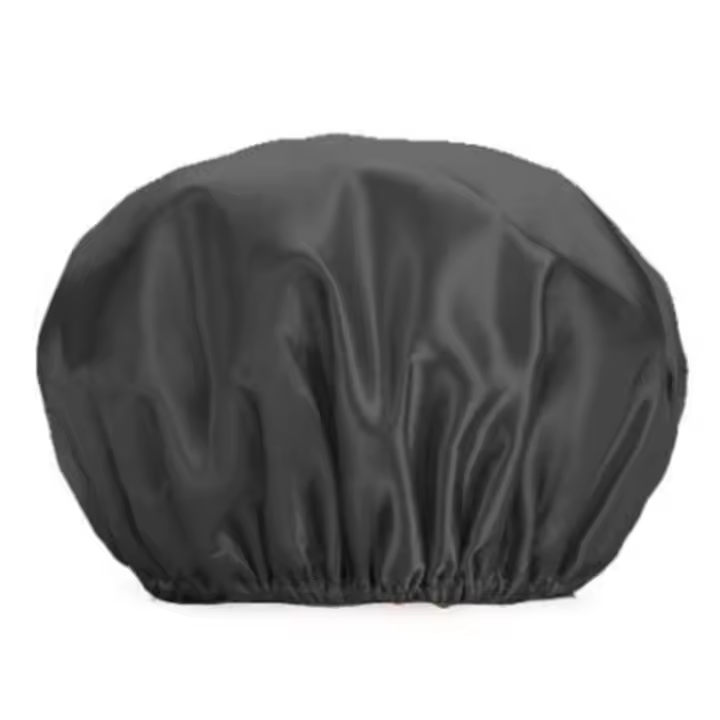 Gorro de Ducha reutilizable, impermeable, de Doble Capa, elástico, para Cabello de qualquier longitudinal (Negro) - 1