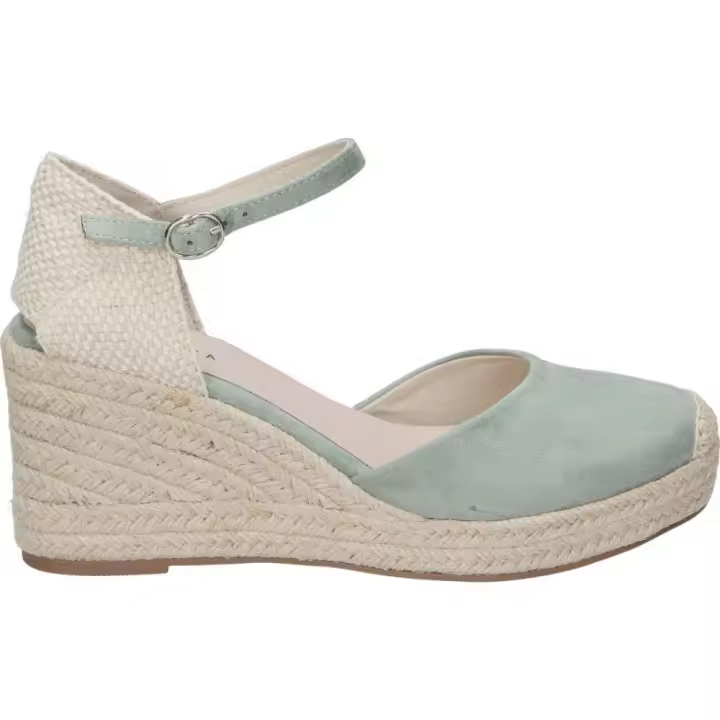 SKYDIVA | Alpargatas con Cuña Skydiva Vibes para Mujer – Alpargatas de Esparto en Color Verde – Esparteñas con Cierre de Hebilla – Cuña Media y Cómoda – Versátiles y Combinables – Tendencia – Moda - 1