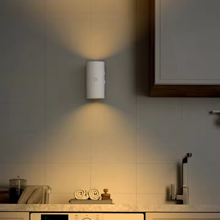 Lámpara De Pared LED Con Sensor De Movimiento RGB Caliente Recargable Magnética 3 Modos De Iluminación Luz Nocturna Para Pasillo - 1
