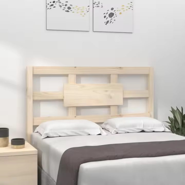 vidaXL Cabecero de cama madera maciza de pino 95,5x4x100 cm - 1