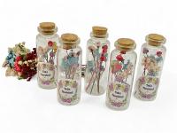 Lote de 10 marcasitios de cristal con flores secas y preservadas, mensaje de Feliz Navidad - Regalos para invitados, familiares y amigos en Navidad - details 5