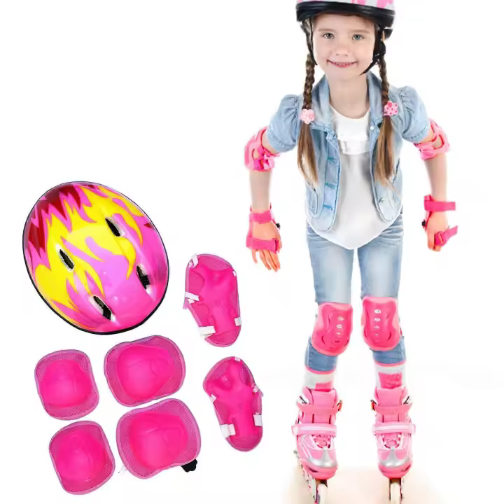 7 unids set niños casco rodilla codo pad Ciclismo skate bike protecs szs0473 - 1
