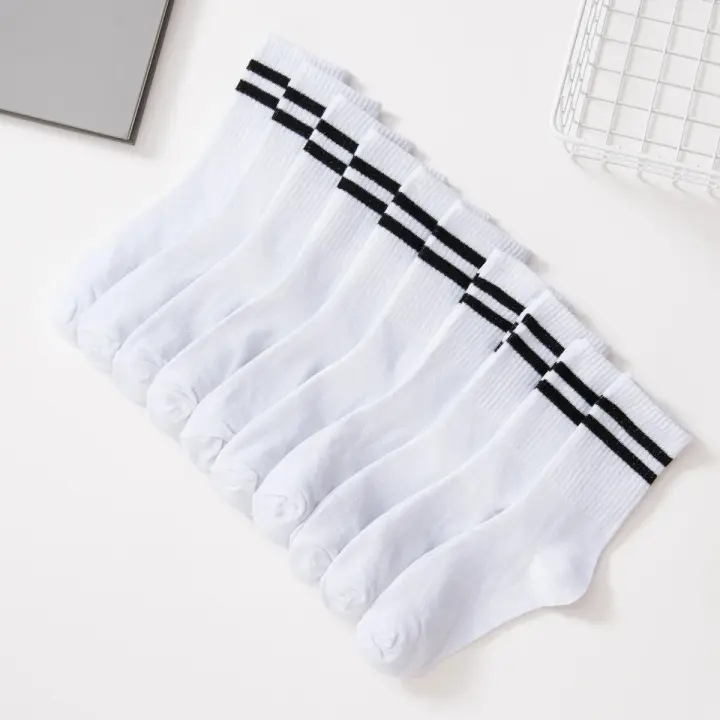10 Pares De Calcetines De Lana Media Para Mujer Transpirables Cómodas Otoño Invierno Calientes Casual Deportivos Moda Color Sólido - 1