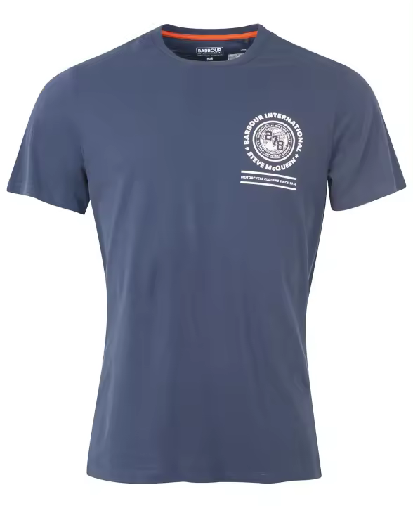 Barbour International SMQ Victor T-Shirt Navy - 1