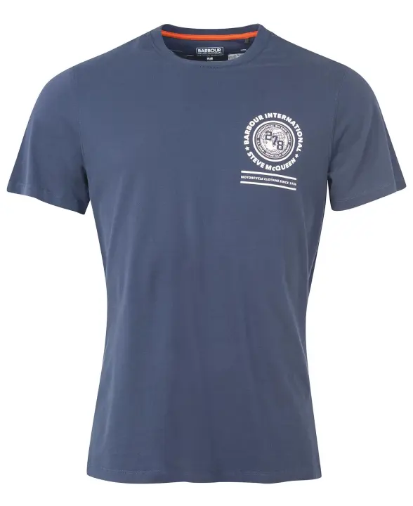 Barbour International SMQ Victor T-Shirt Navy - 1
