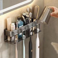 Soporte para Pendientes de dientes, estante sin Perforaciones, montado en la comparación, de Espacio Ahorro, colgador de Pendientes de dientes Eléctrico, accesorios de baño, Gris, 4 - details 4