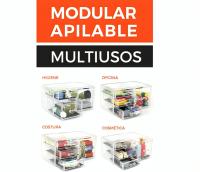 Bloom Store-pack2 Organizador Multiusos，Caja Multiusos Confortime (23.5 x 15.2 x 10.7 cm)，Caja de joyería de acrílico transparente para mujer, caja de joyería simple,  caja organizadora de joyería, caja de almacenamiento de joyería para pendientes y pulse - details 1