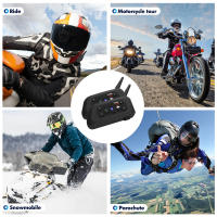 Auriculares para Casco de Moto - Serie V6plus, IPX Impermeable, 1500m de Alcance, Función de Música y Llamada, Estéreo Claro - details 8